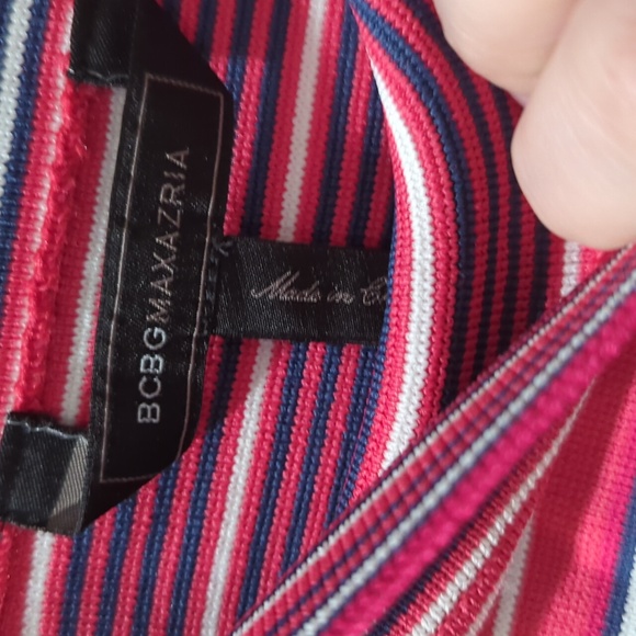 BCBG Maxazeia Red Stripe Bandage Skirt - Picture 3 of 3